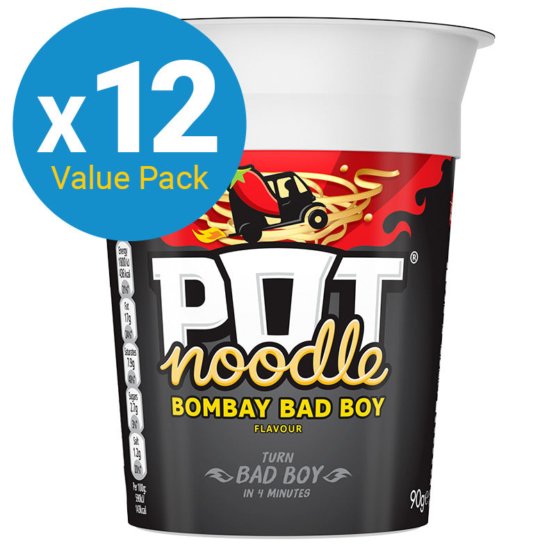 Pot Noodle Bombay Bad Boy - 90g (12 Pack)