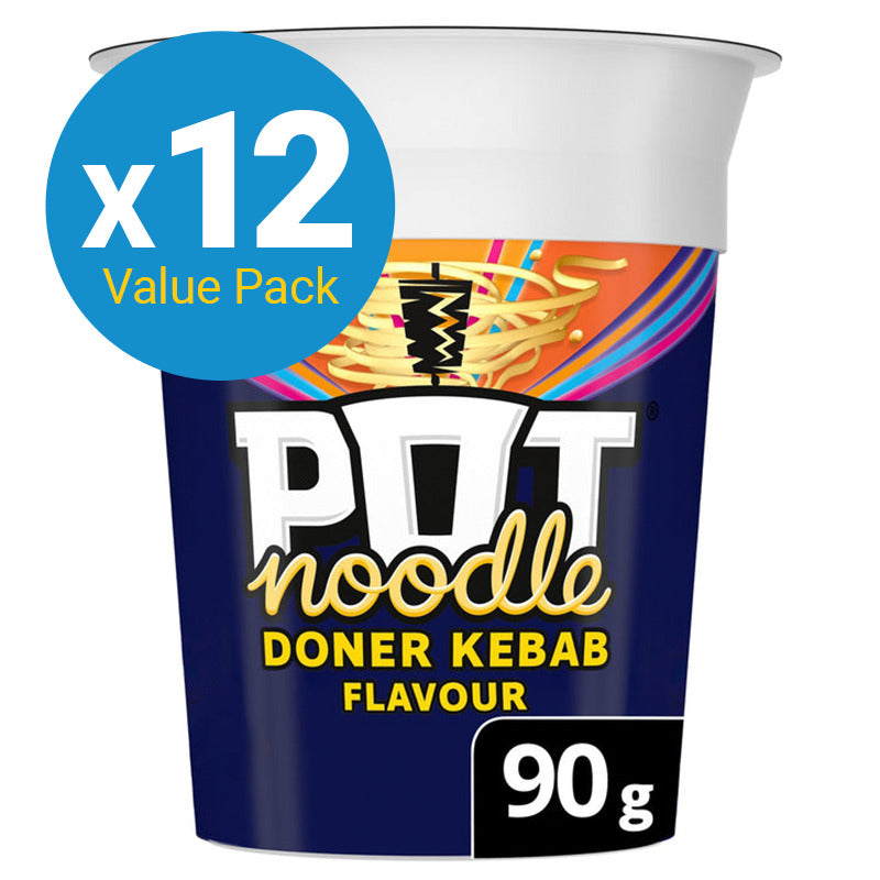 Pot Noodle Doner Kebab - 90g (12 Pack)