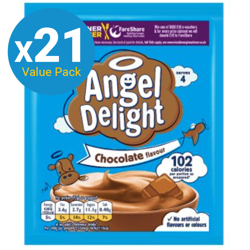 Angel Delight Chocolate Sachet - 59g (21 Pack)