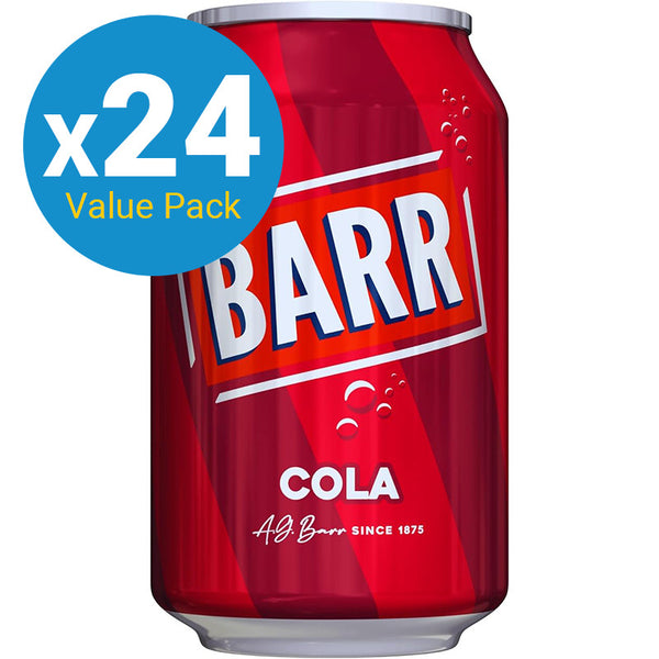 Barr Cola Soft Drink Can - 330ml (24 Pack)