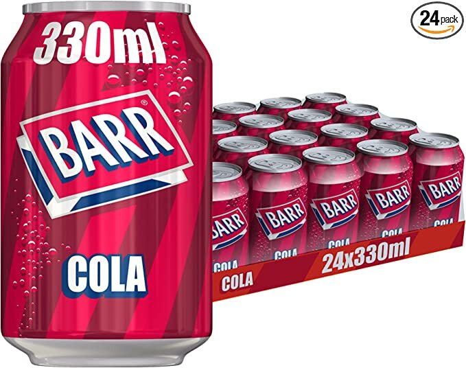 Barr Cola Soft Drink Can - 330ml (24 Pack)