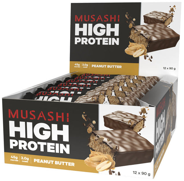 Musashi High Protein Bar - Peanut Butter (90g) x 12