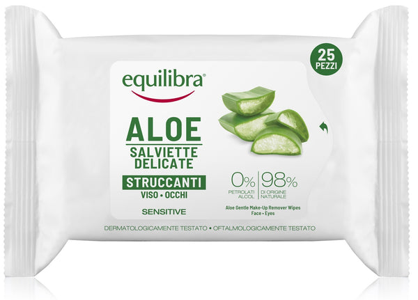 Equilibra: Aloe Vera Make-up Remover Wipes (25 Pack)