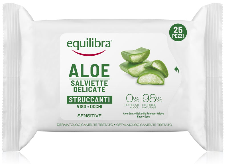 Equilibra: Aloe Vera Make-up Remover Wipes (25 Pack)