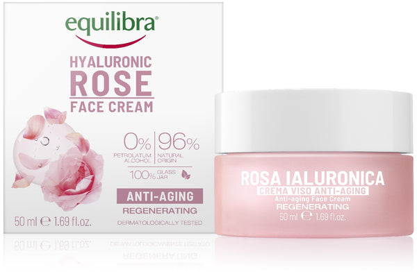 Equilibra: Rose Anti-Aging Face Cream With Hyaluronic Acid (50ml)