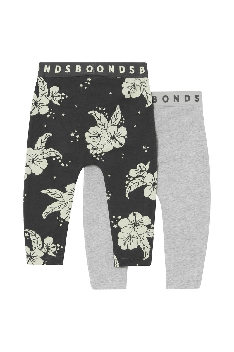 Bonds: Roomies Leggings 2 Pack - Starlit Hibiscus (Size 2)