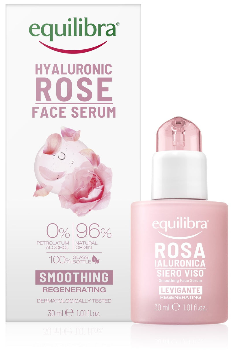 Equilibra: Rose Smoothing Face Serum With Hyaluronic Acid (30ml)