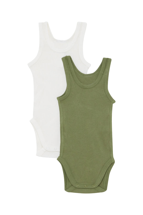 Bonds: Organics Singletsuit 2 Pack - Kelpie/Marscapone (Size 0)