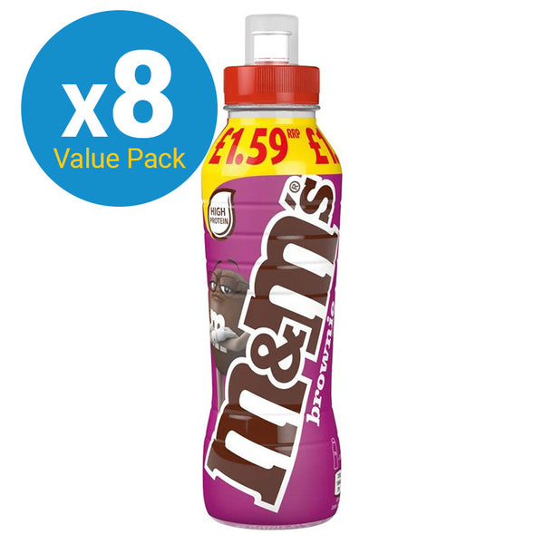 M&M's Chocolate Brownie Milk Shake Drink 350ml (8 Pack)