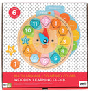 Petit Collage: Multi-Language Learning Clock Puzzle - Multi-Coloured