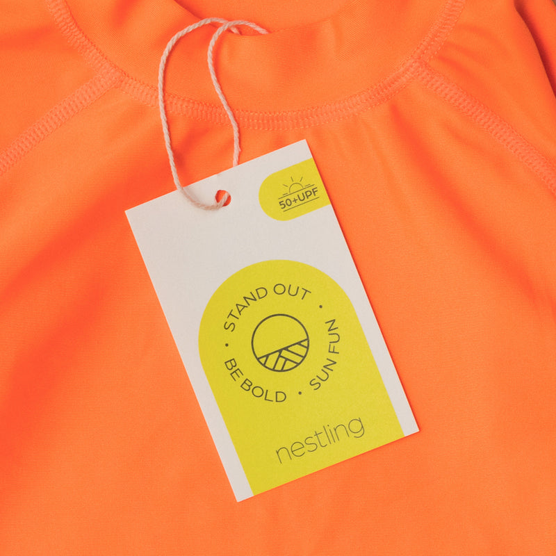 Nestling: Swim Rash Vest - Neon Orange (12 years)