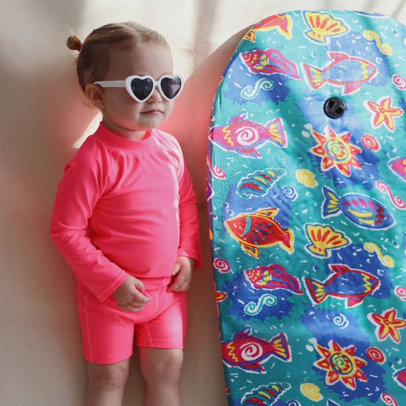 Nestling: Swim Rash Vest - Neon Pink (12 years)