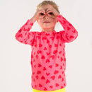 Nestling: Swim Rash Vest - Pink Hearts (6 years)