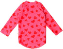 Nestling: Swim Rash Vest - Pink Hearts (8 years)