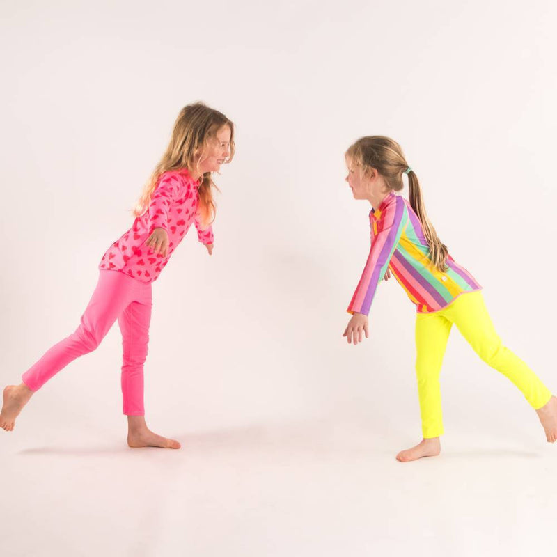 Nestling: Swim Rash Vest - Pink Hearts (8 years)