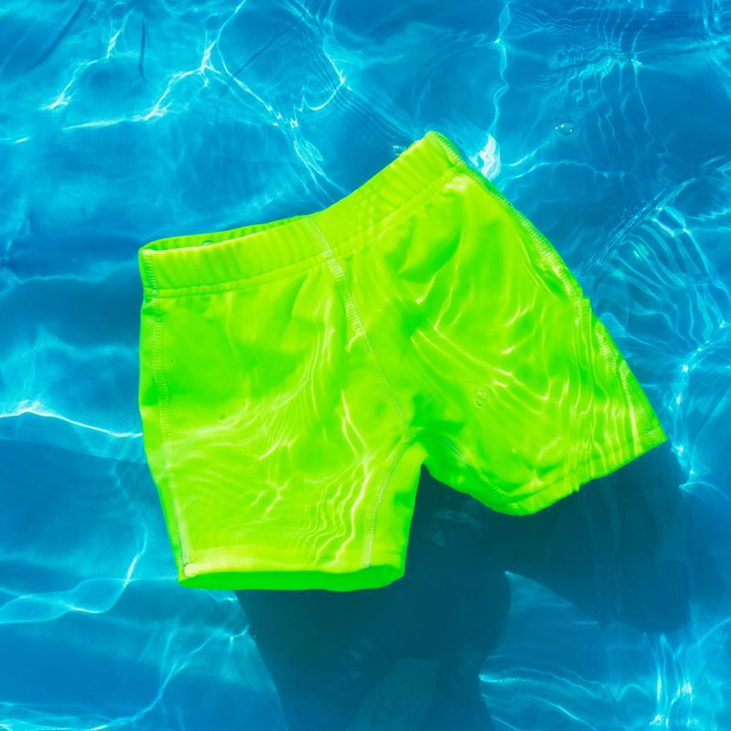 Nestling: Swim Shorts - Neon Green (6 years)