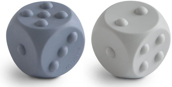 Mushie: Dice Press Toy - Tradewinds/Stone (2 Pack)