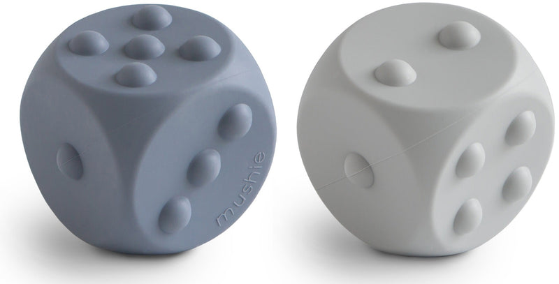 Mushie: Dice Press Toy - Tradewinds/Stone (2 Pack)