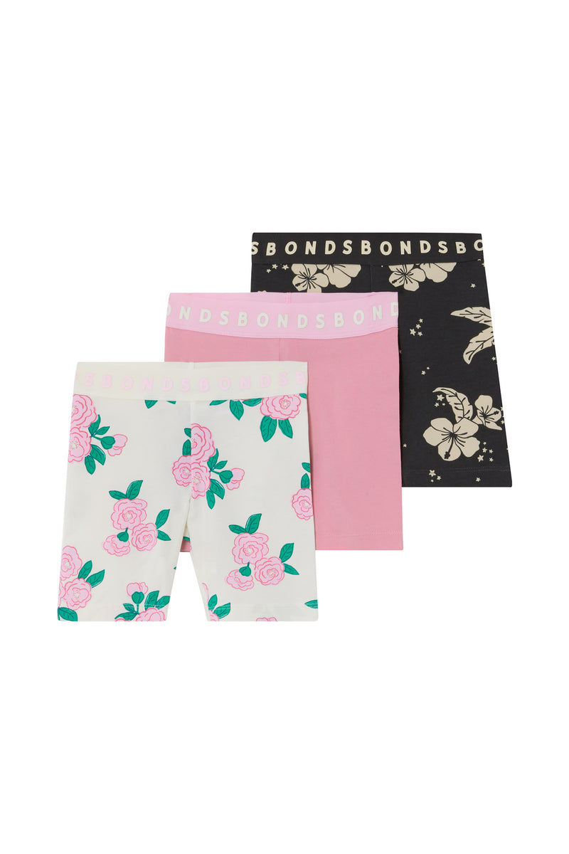 Bonds: Next Gen Bike Shorts 3 Pack - Blossom Breeze (Size 2)