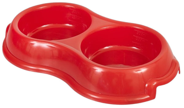 Yours Droolly: Bowl Plastic Double Red