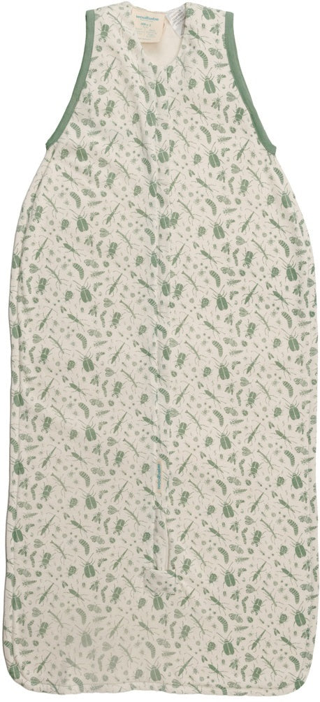 Woolbabe: 3 Season Front Zip Sleeping Bag - Sage Bugs (2-4 Years)