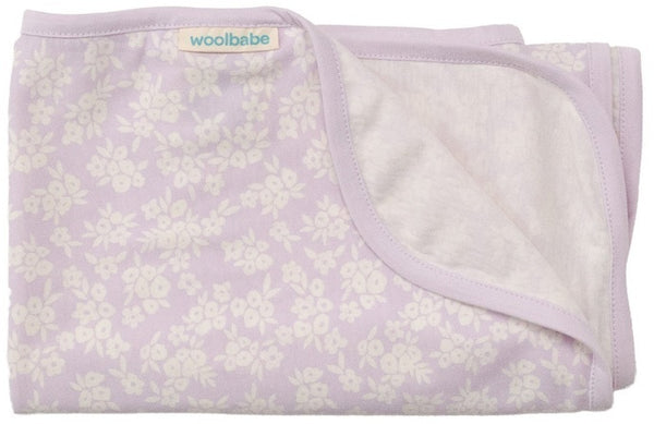 Woolbabe: Merino/Organic Cotton Swaddle/Blanket - Mauve Manuka