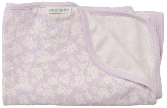 Woolbabe: Merino/Organic Cotton Swaddle/Blanket - Mauve Manuka