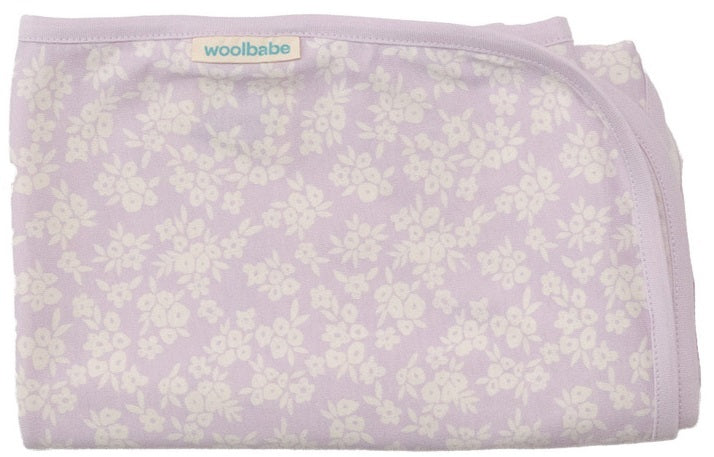 Woolbabe: Merino/Organic Cotton Swaddle/Blanket - Mauve Manuka