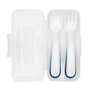 OXO Tot: On The Go Plastic Fork & Spoon Set - Navy