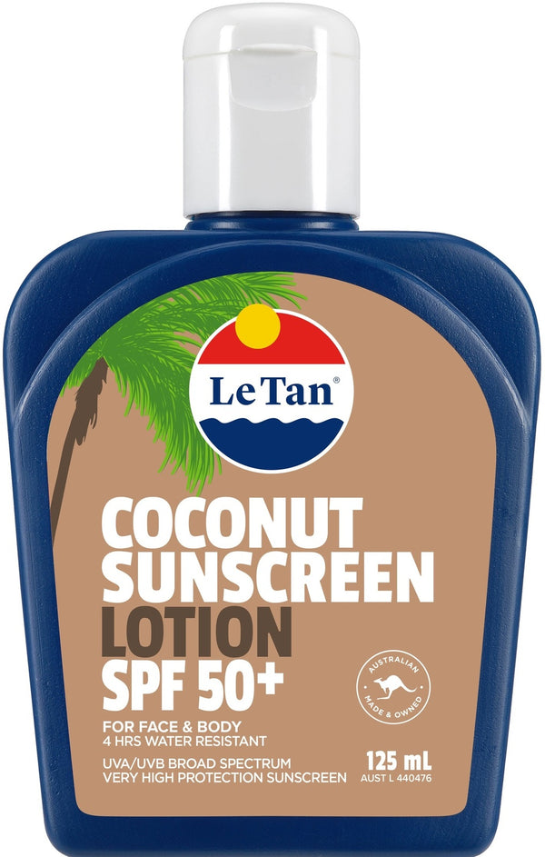 Le Tan: SPF50+ Coconut Sunscreen Lotion (125ml)