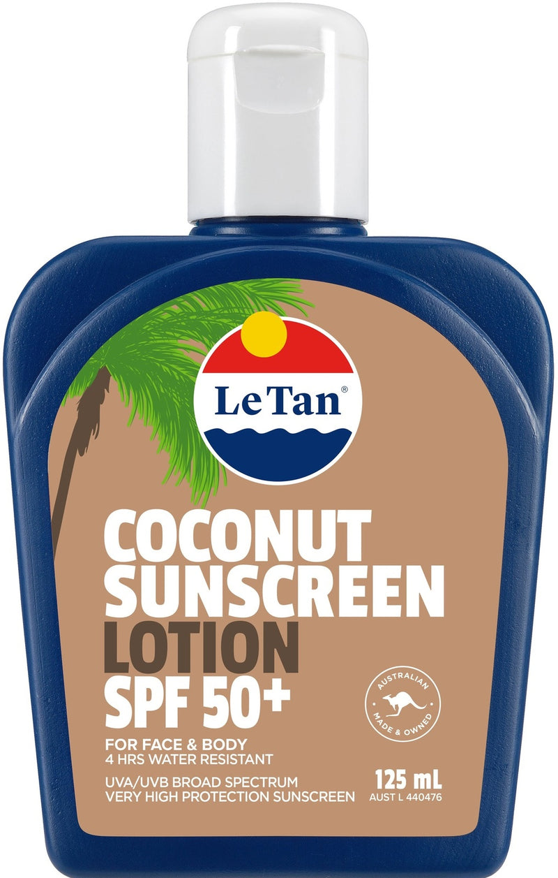 Le Tan: SPF50+ Coconut Sunscreen Lotion (125ml)