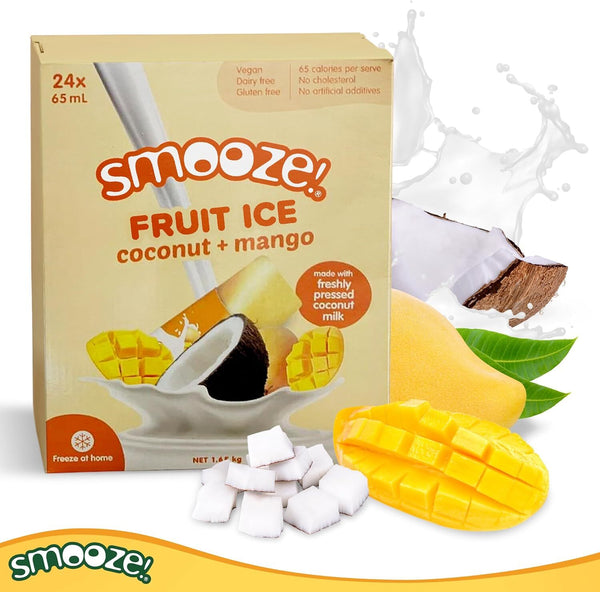 Smooze! Fruit Ice - Coconut and Mango 65g (Box of 24)