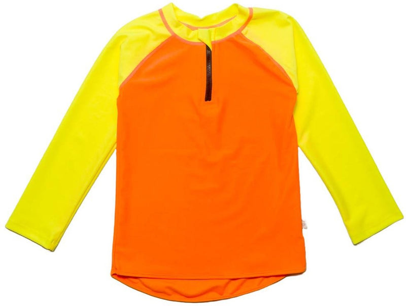 Nestling: Swim Zip Rash Vest - Neon Orange (1-2 years)