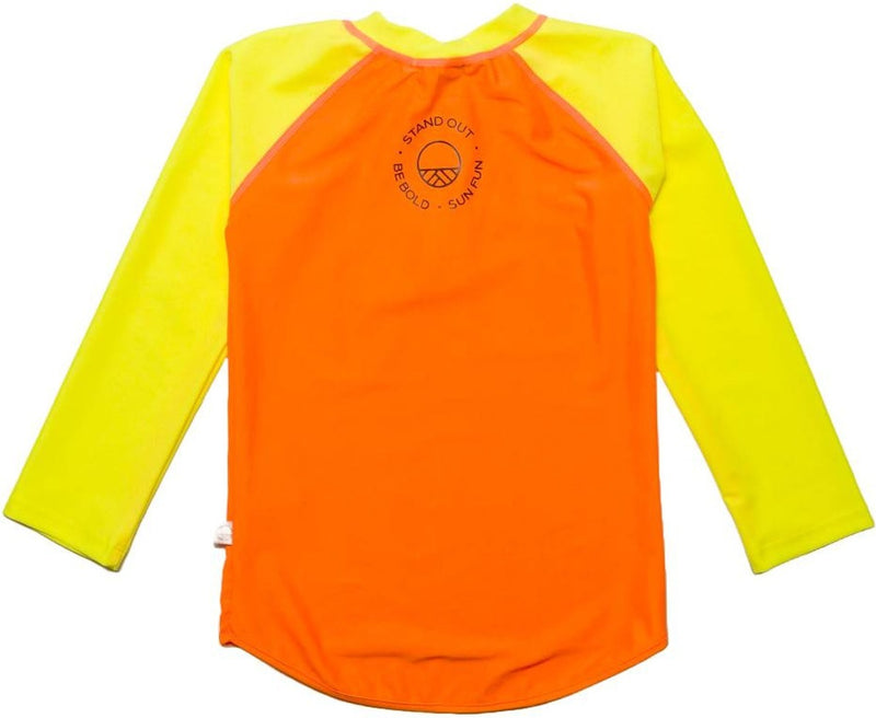 Nestling: Swim Zip Rash Vest - Neon Orange (10 years)