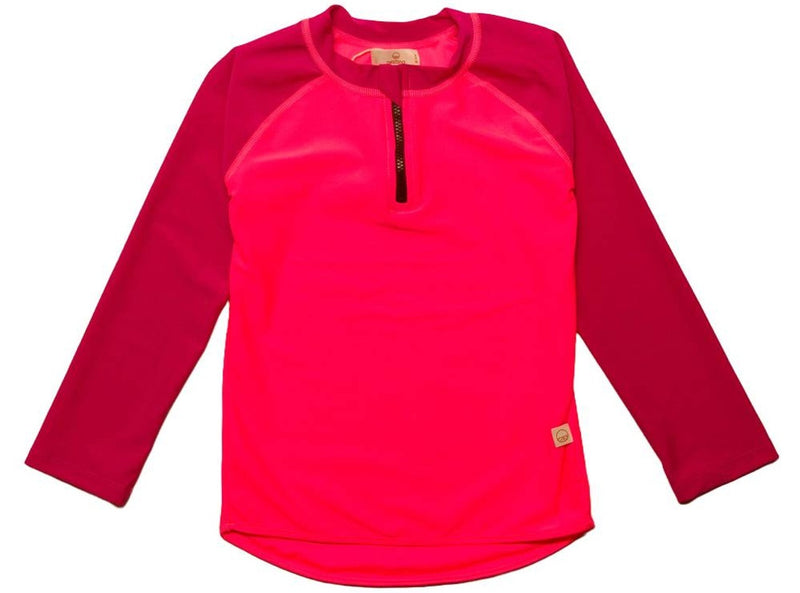 Nestling: Swim Zip Rash Vest - Neon Pink (1-2 years)