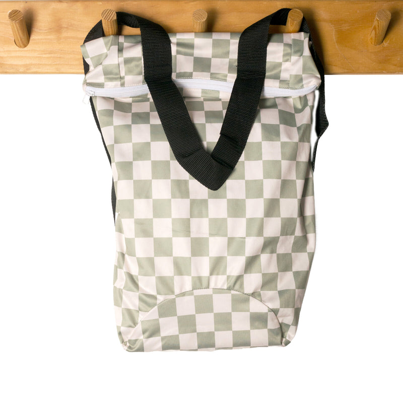 Nestling: Large Swim Wet Bag - Moss Check