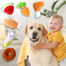 ZOOMIES 6-Pack Dog Squeaky Toys - Fruit