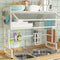 STORFEX 2-Tier Over Sink Dish Drying Rack with Cover - White