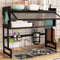 STORFEX 2-Tier Over Sink Dish Drying Rack with Cover - Black