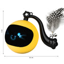 PETSWOL Interactive Cat Toy Ball with Remote Control - Yellow