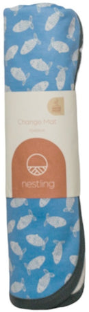 Nestling: Out & About Change Mat - Blue Fish