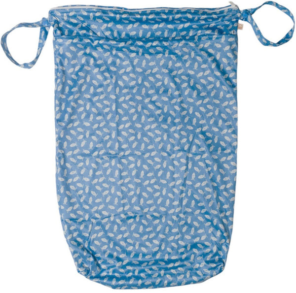 Nestling: XL Double Pocket Wet Bag - Blue Fish