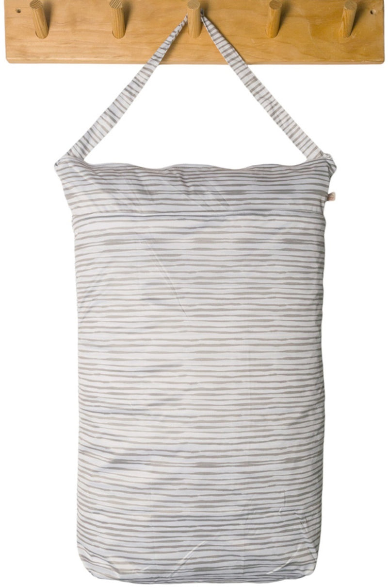 Nestling: XL Double Pocket Wet Bag - Grey Stripe