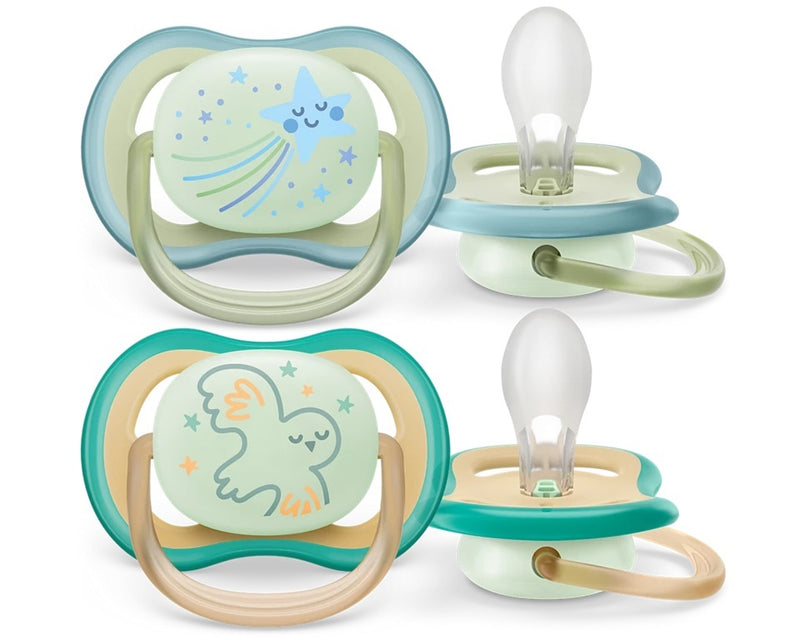 Avent: Ultra Air Soother - Night Blue/Green 0-6m (2 Pack)