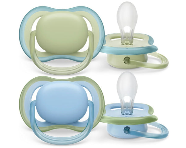 Avent: Ultra Air Soother - Plain Blue/Green 0-6m (2 Pack)