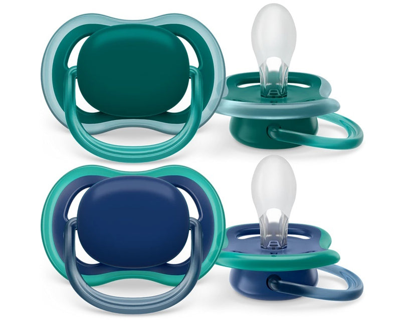 Avent: Ultra Air Soother - Plain Blue/Green 6-18m (2 Pack)