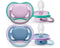 Avent: Ultra Air Soother - Plain Pink/Green 6-18m (2 Pack)