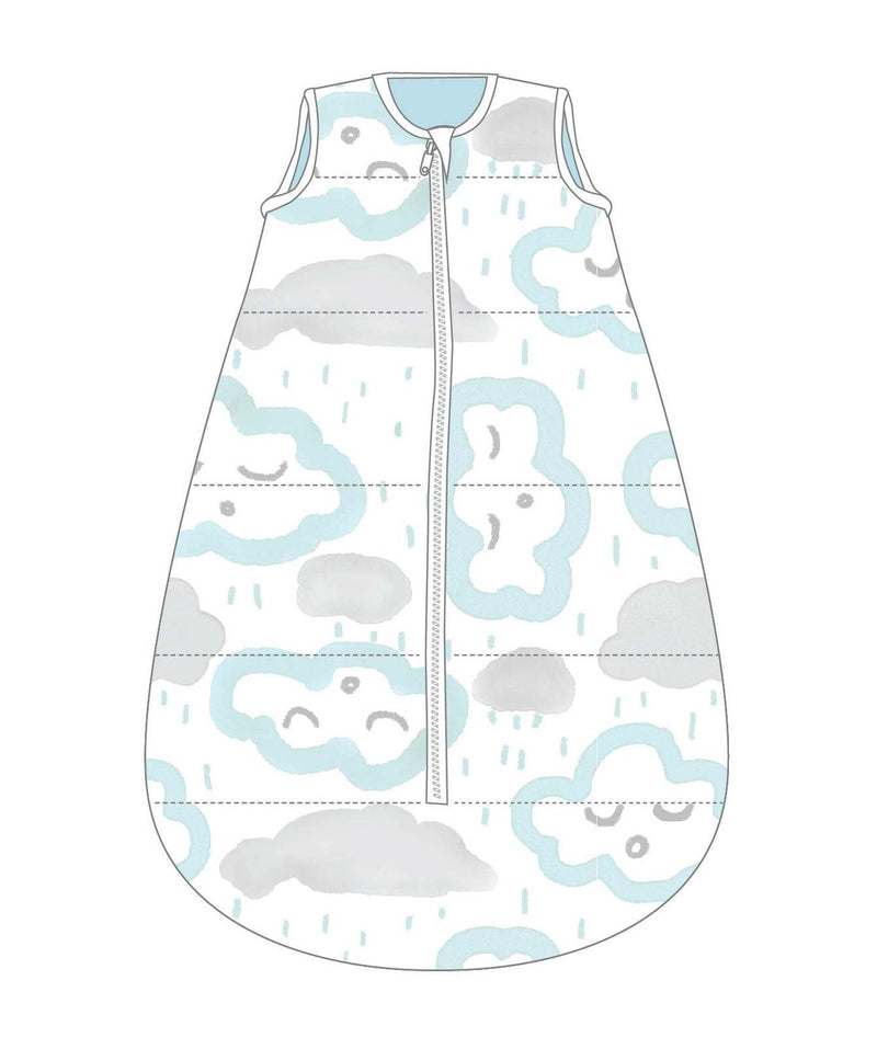 Baby Studio: Cotton Studio Bag 2.5 Tog - Peppermint Clouds (0-6 Months)