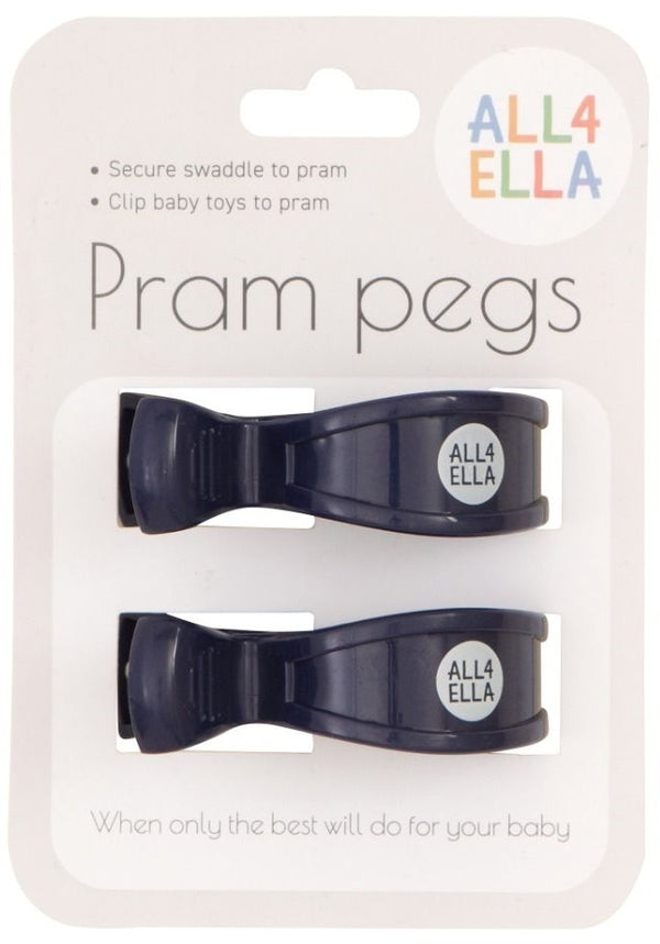 All4Ella: Pram Peg - Navy (2 Pack)