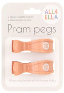 All4Ella: Pram Peg - Peach (2 Pack)